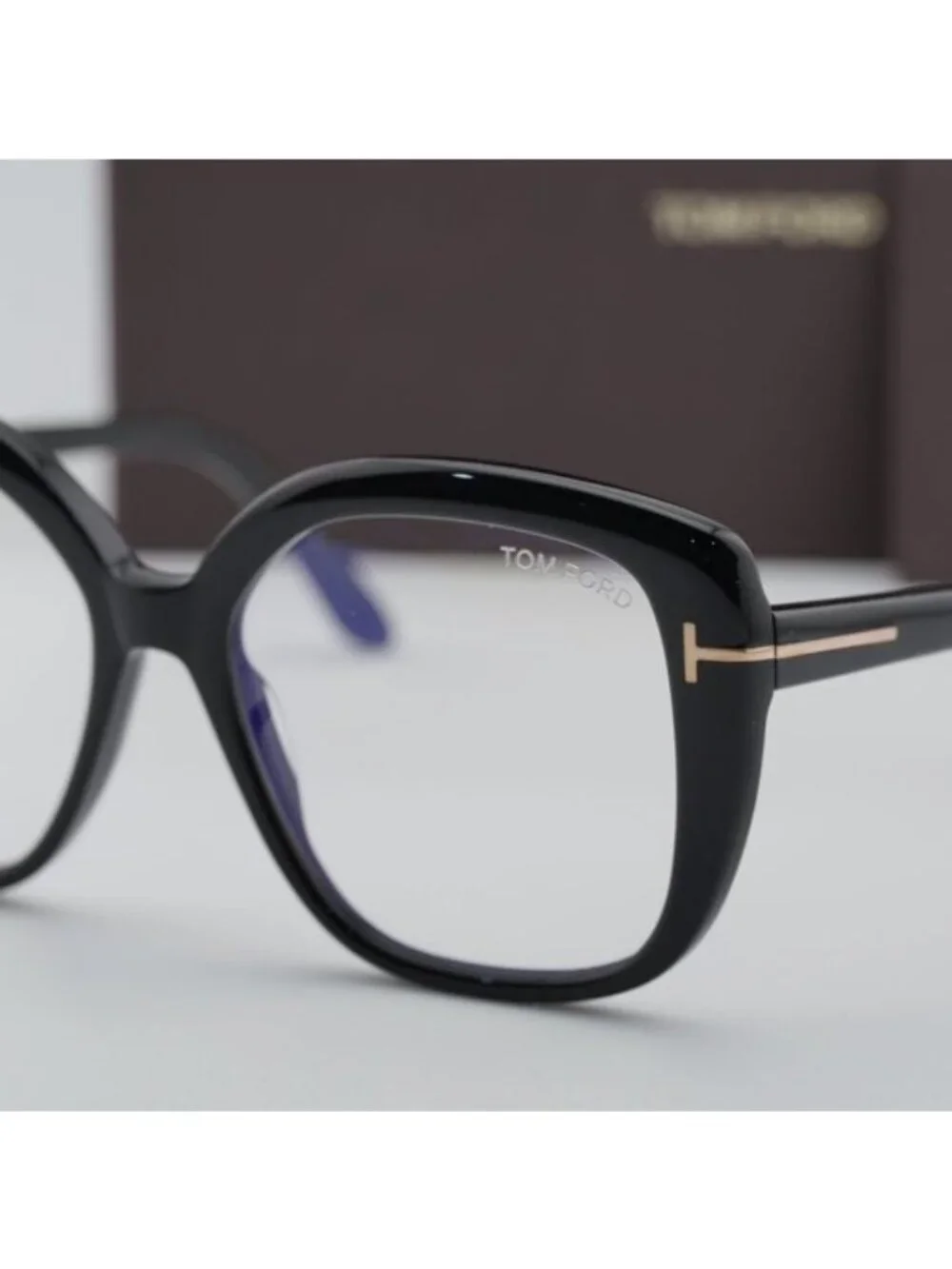 Tom Ford FT6043-B 001 Square Eyeglasses 53mm - Black/Blue Light Block